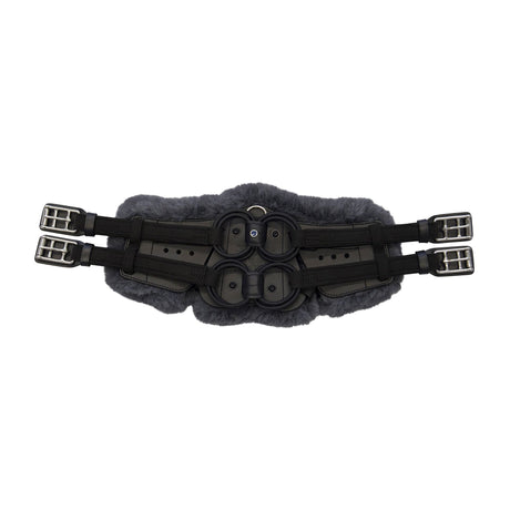 Stubben Equi-Soft® Saddle Girth with Cover - Black #colour_lambskin-anthracite-black