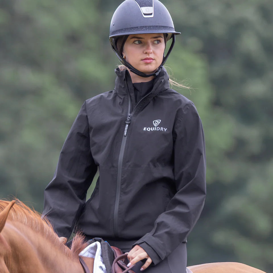 EQUIDRY Women's Nimbus Pack Away Jacket #colour_black