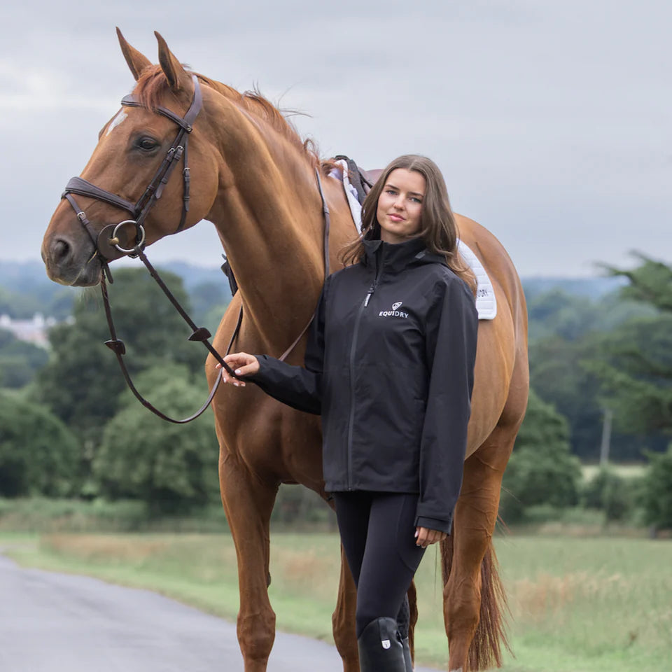 EQUIDRY Women's Nimbus Pack Away Jacket #colour_black