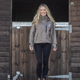 EQUIDRY Women's Shortie Mesh Lining Mac #colour_taupe