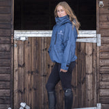 EQUIDRY Women's Shortie Mesh Lining Mac #colour_steel-blue