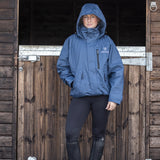 EQUIDRY Women's Shortie Mesh Lining Mac #colour_steel-blue