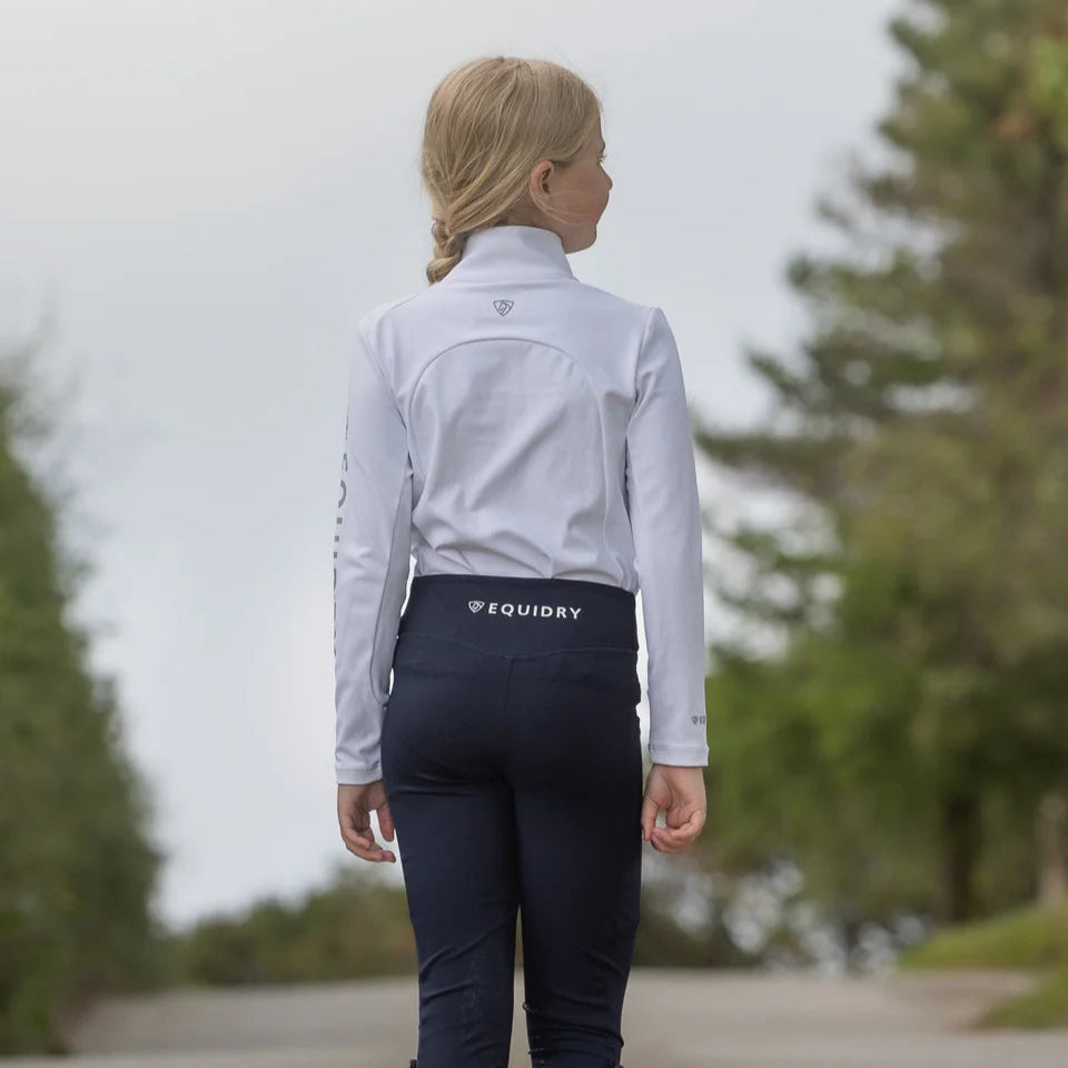 EQUIDRY Children's Water Repellent Base Layer #colour_white-grey