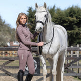 EQUIDRY Children's Water Repellent Zip up Top #colour_mocha-white