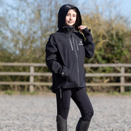 EQUIDRY Girl's Varsha Jacket  #colour_black