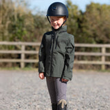 EQUIDRY Girl's Varsha Jacket  #colour_black-forest-green