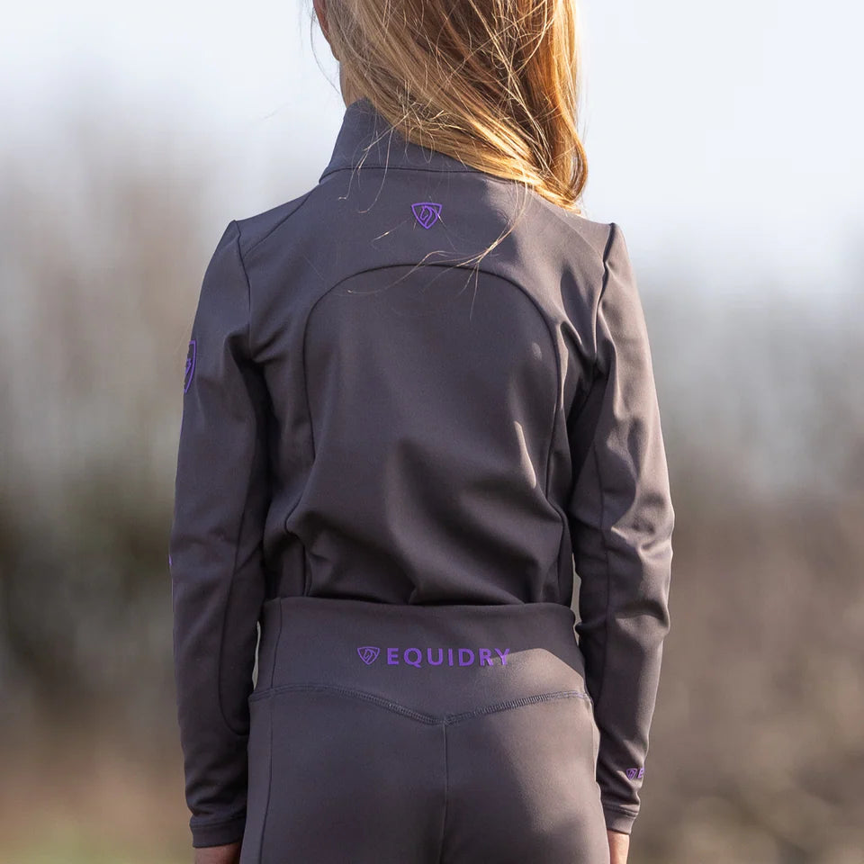 EQUIDRY Children's Water Repellent Base Layer #colour_grey-lilac