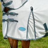 WeatherBeeta ComFiTec Essential Mesh II Combo Neck Fly Rug #colour_whirte-grey-bright-blue