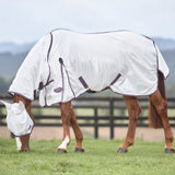 WeatherBeeta ComFiTec Essential Mesh II Combo Neck Fly Rug #colour_white-maroon-grey