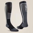 Ariat AriatTEK Slimline Performance Socks - Black/Sleet #colour_black