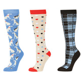 Dublin 3 Pack Socks Adults #colour_dog-spots-check