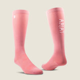 Ariat AriatTEK Essential Performance Socks - Navy - Dusty Rose