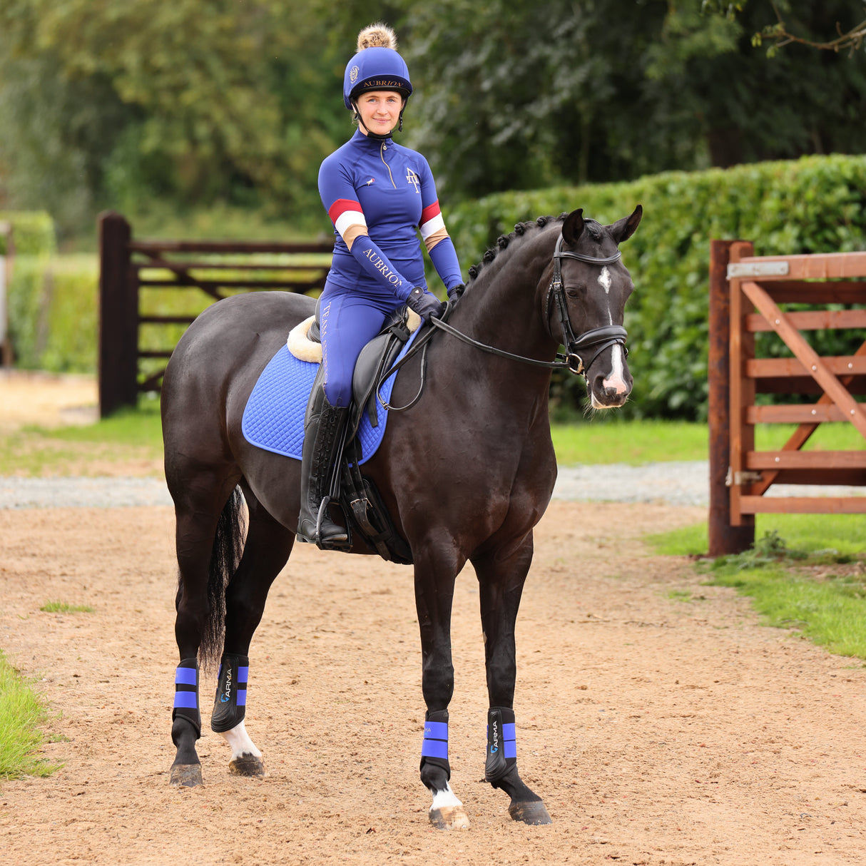 Shires Aubrion Team Long Sleeve Ladies Base Layer #colour_navy