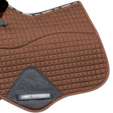 Weatherbeeta Prime Comfy Fleece Jump Shaped Saddle Pad #colour_brown