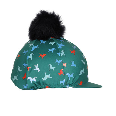 Shires Tikaboo Children's Hat Cover #colour_green-horses
