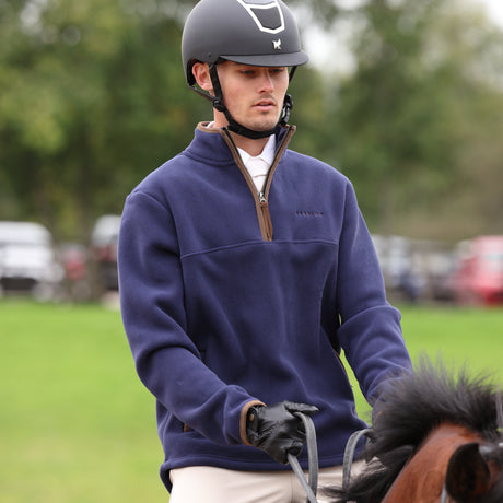 Shires Aubrion Core Men's Half Zip Fleece #colour_navy