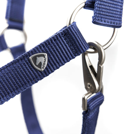 Shires ARMA Comfy Fleece Headcollar & Rope #colour_navy