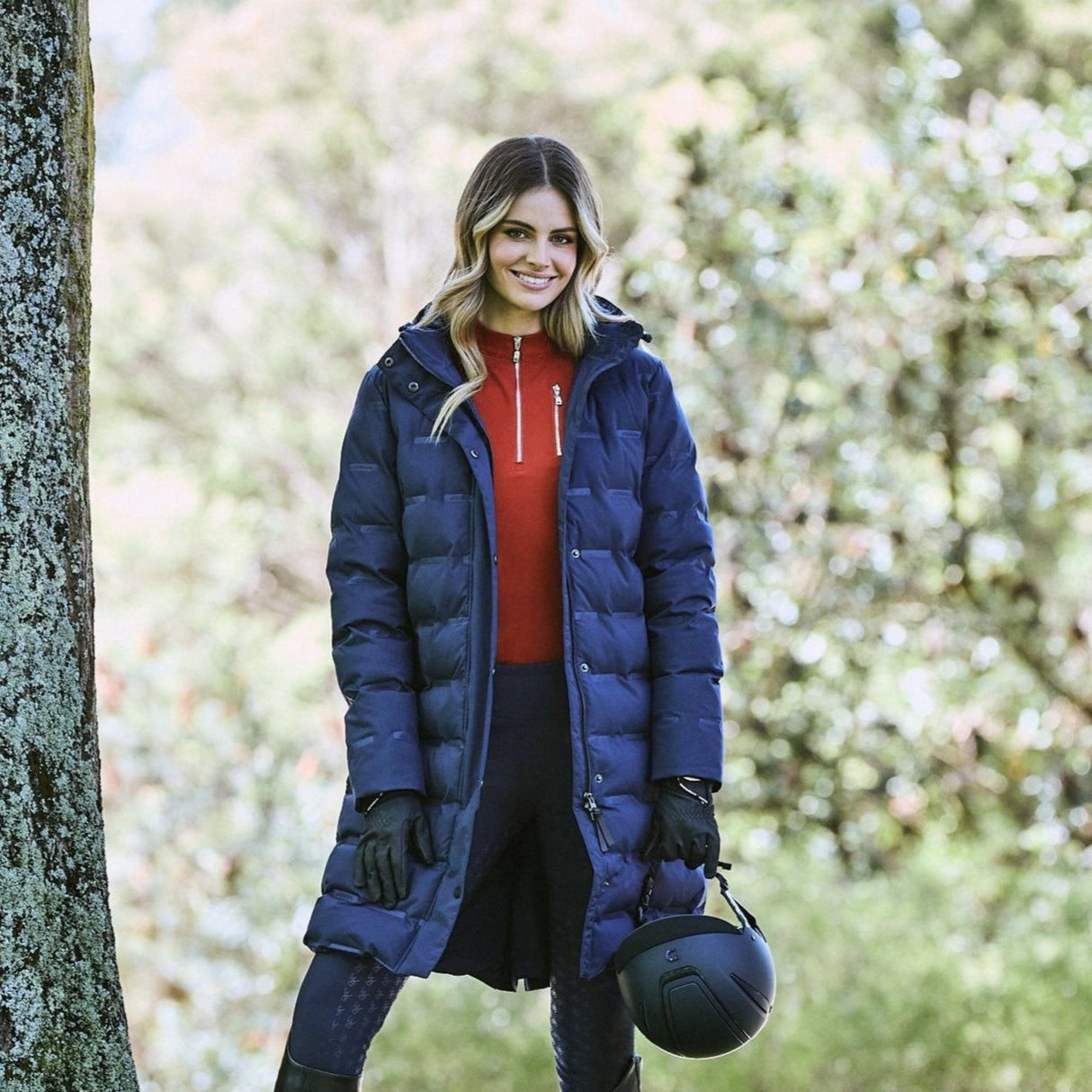 Weatherbeeta Ladies Helsinki Heat Seal Quilted Jacket #colour_navy-iris