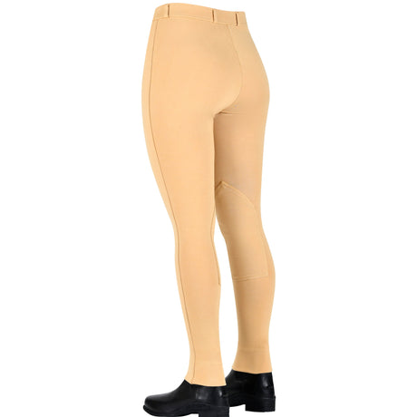 Saxon Warm Up Childs Zip Front Jodhpurs #colour_beige