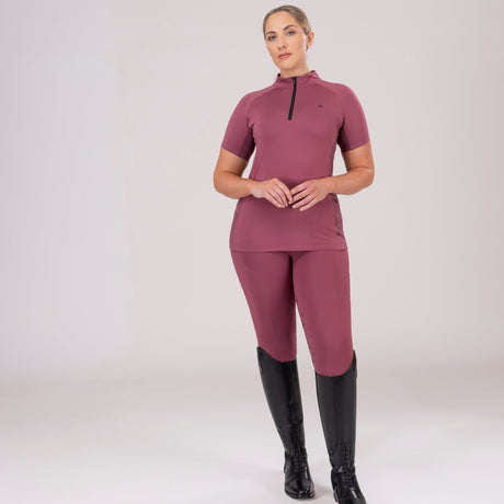 Shires Aubrion Ladies React Short Sleeve Base Layer #colour_mauve