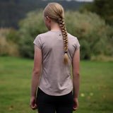 Shires Aubrion Young Rider React Tech T-Shirt #colour_sand