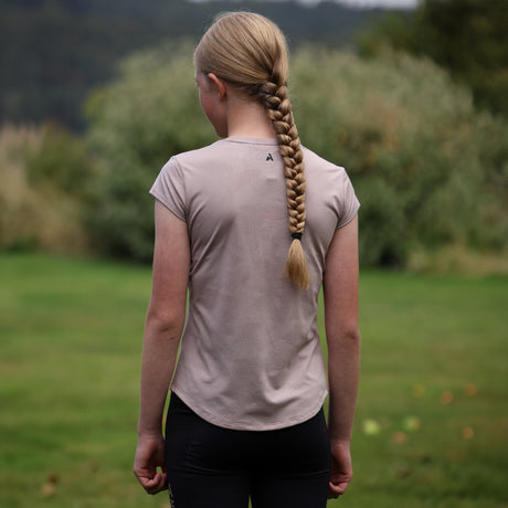Shires Aubrion Young Rider React Tech T-Shirt #colour_sand
