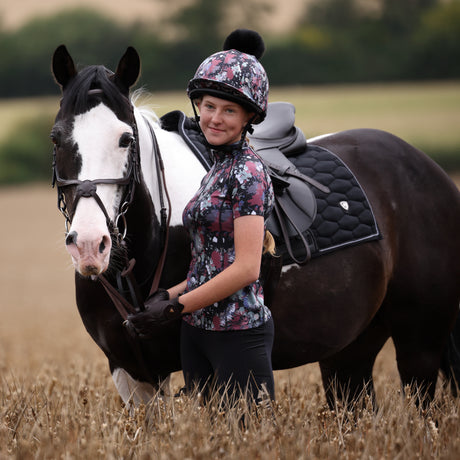 Shires Aubrion Young Rider React Short Sleeve Base Layer #colour_abstract