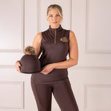 Shires Aubrion Ladies Team Sleeveless Base Layer #colour_umber