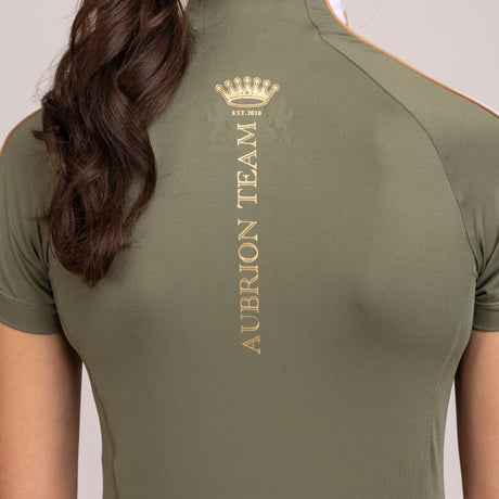 Shires Aubrion Ladies Team Short Sleeve Base Layer #colour_moss