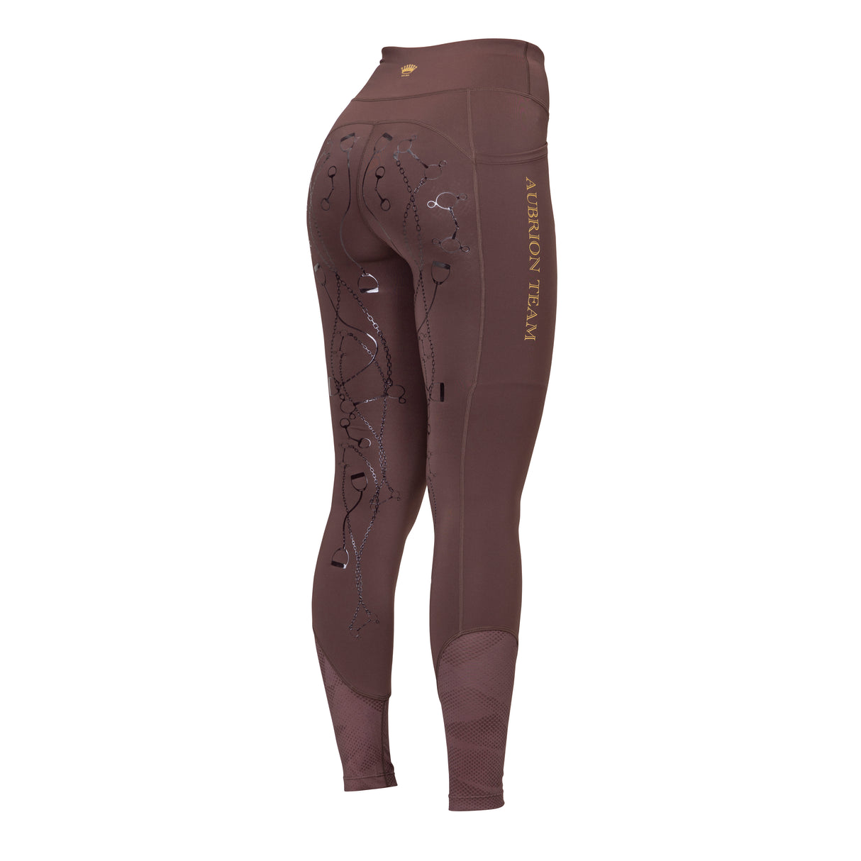 Shires Aubrion Ladies Team Riding Tights #colour_umber