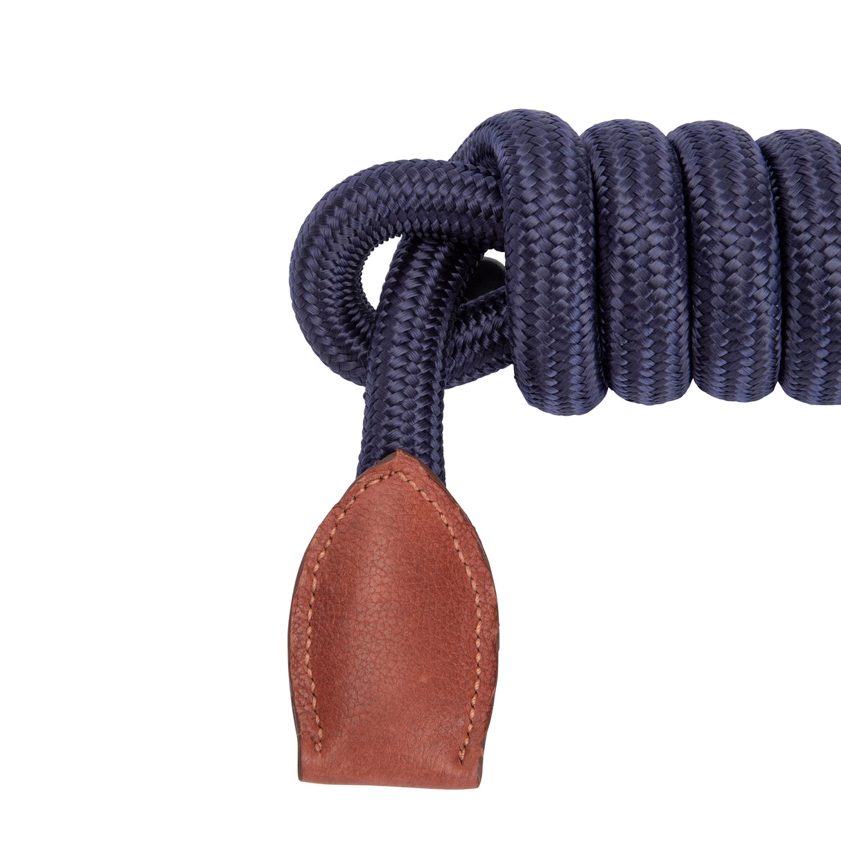 Shires Velociti Lusso Leather Lead Rope #colour_navy