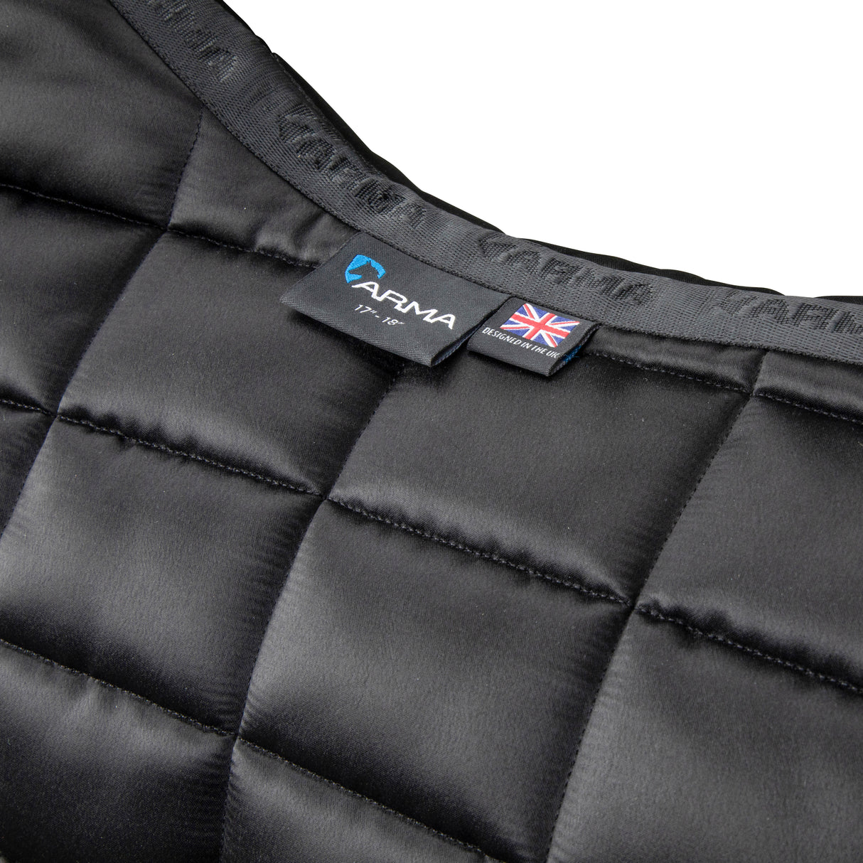 Shires ARMA Eltar Satin Dressage Saddlecloth #colour_black