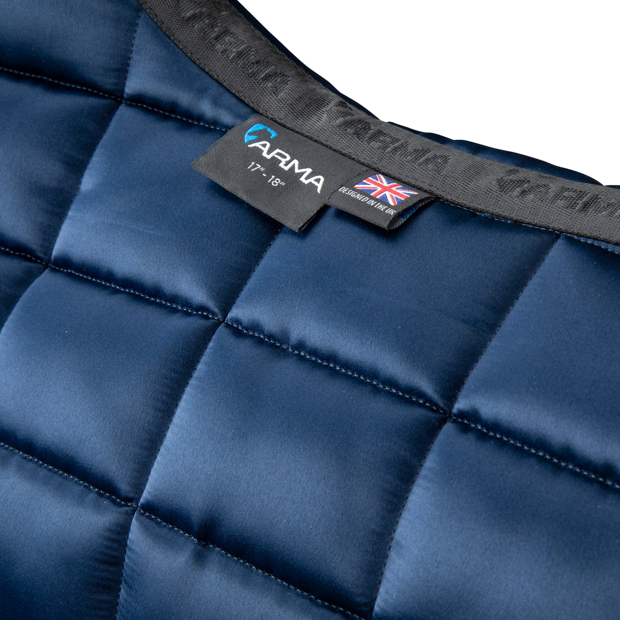 Shires ARMA Eltar Satin Dressage Saddlecloth #colour_navy