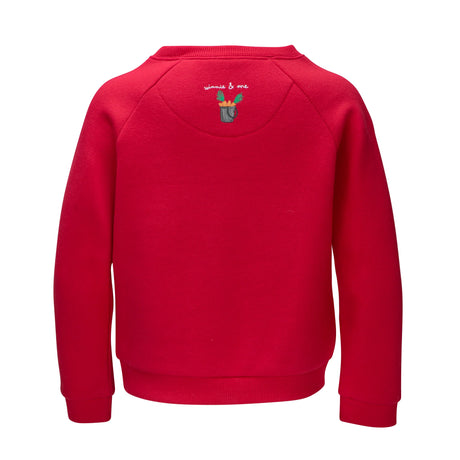 Shires Winnie & Me Children's Festive Sweatshirt #colour_red