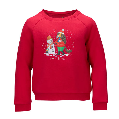 Shires Winnie & Me Children's Festive Sweatshirt #colour_red