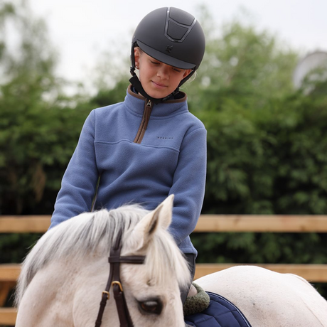 Shires Aubrion Core Young Rider Half Zip Fleece #colour_blue