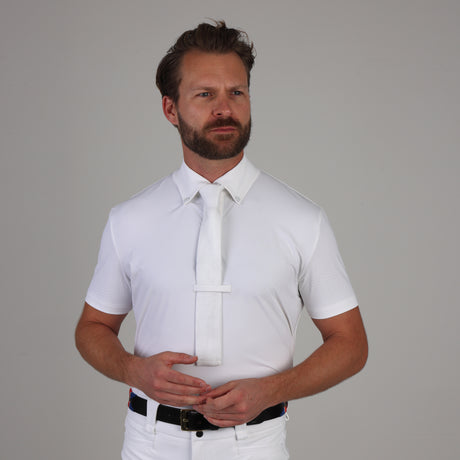 Shires Aubrion Optima MX Zip Show Shirt - Mens #colour_white