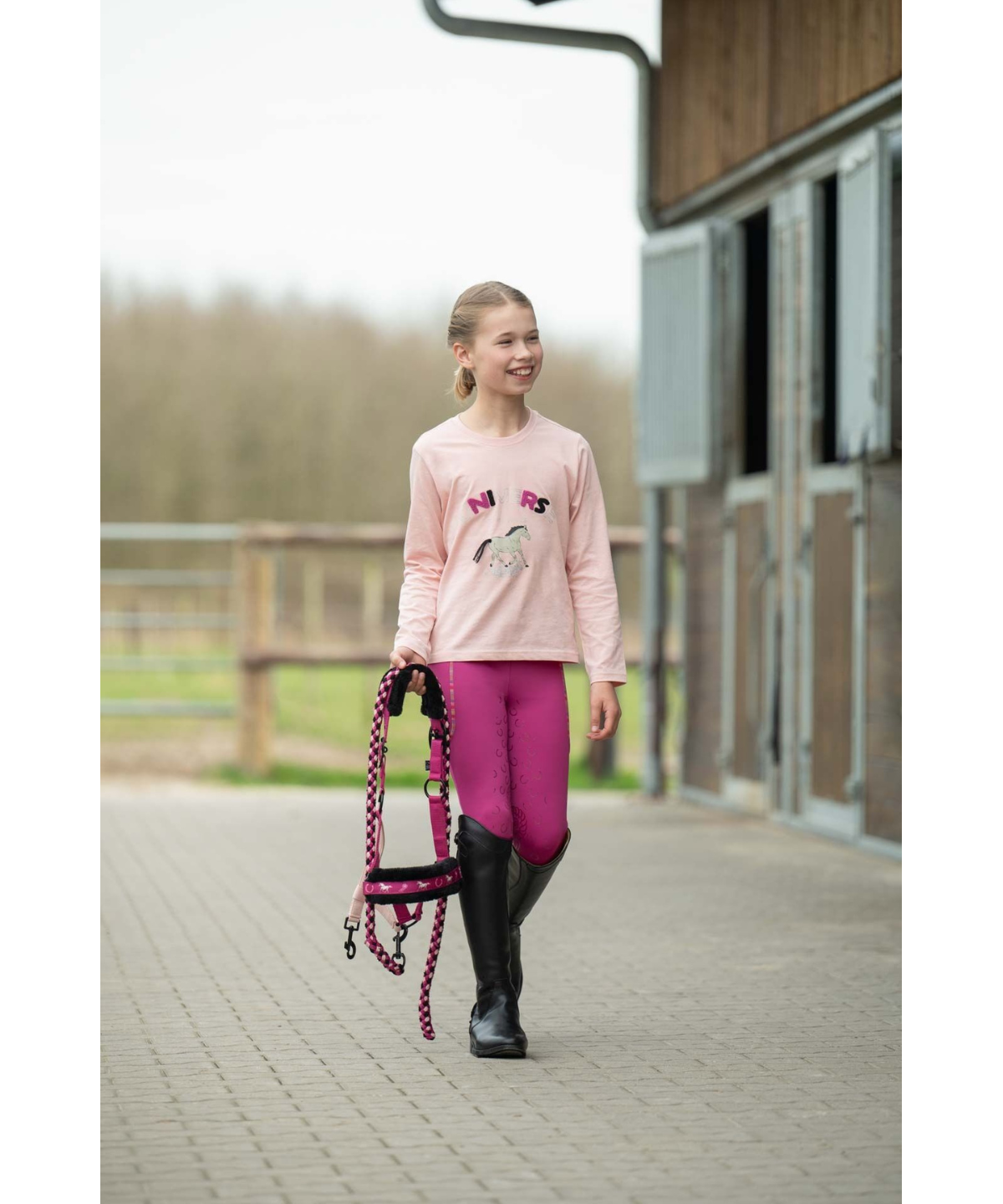 HKM Children's Long Sleeve Shirt -Polly- #colour_rose