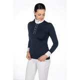 HKM Women's Long Sleeve Competition Shirt -Emilia- #colour_deep-blue