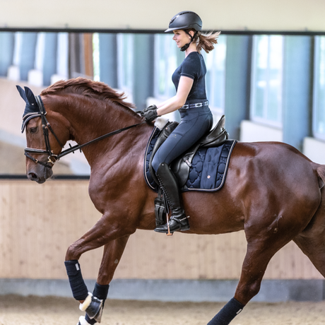 Waldhausen Modern Rosé Saddle Pad #colour_night-blue-rose-gold