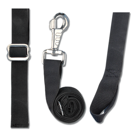 Waldhausen Elastic Leg Straps With Hooks #colour_black