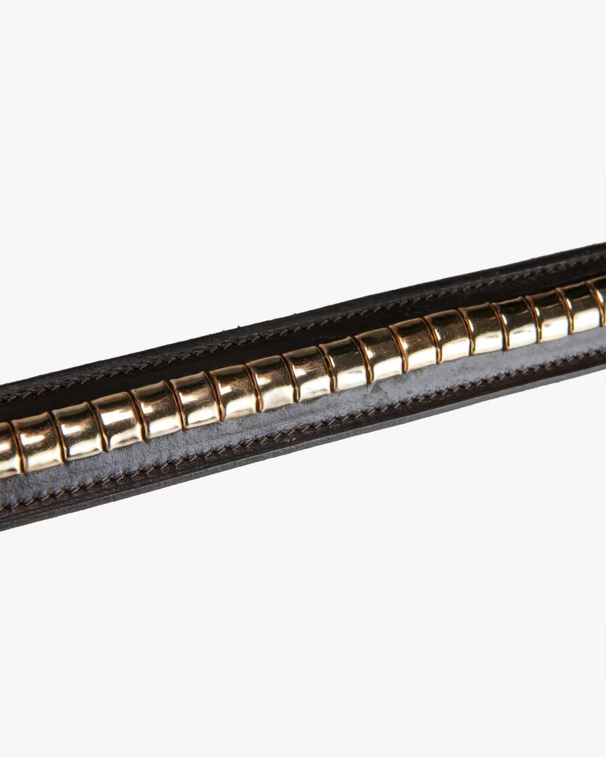 Equestro Leather Belt With Silver Clincher #colour_brown-gold