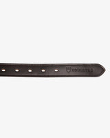 Equestro Leather Belt With Silver Clincher #colour_brown-gold