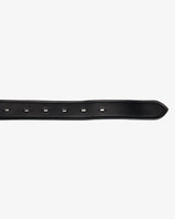 Equestro Leather Belt With Silver Clincher #colour_black-silver