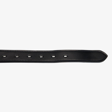 Equestro Leather Belt With Silver Clincher #colour_black-silver
