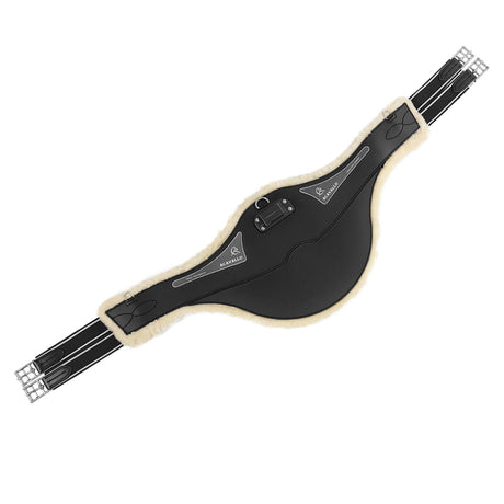 Acavallo Jumping Stud Guard Girth Classic Gel Pvc Detachable Faux Sheepskin #colour_black