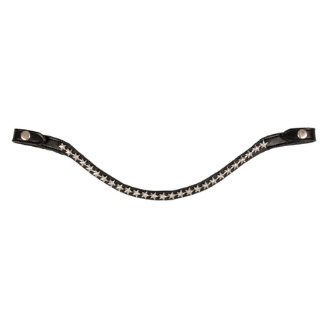 Acavallo Browband Calfskin & Starry Crystals #colour_black-transparent