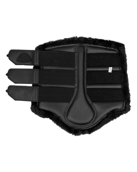 Acavallo Hind Brushing Boots Faux Leather & Faux Sheepskin #colour_black