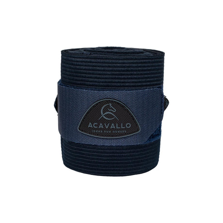 Acavallo Elasticated Exercise Bandages Fleece #colour_blue