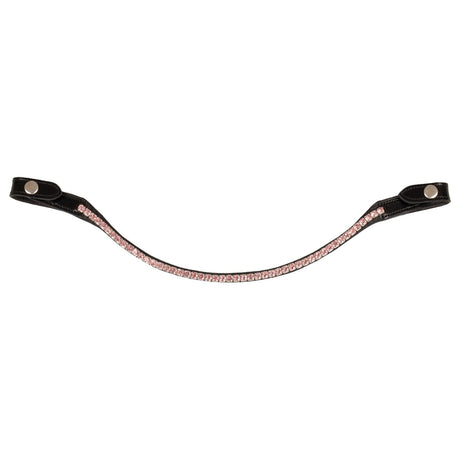 Acavallo Browband Calfskin & Round Crystals #colour_black-pink
